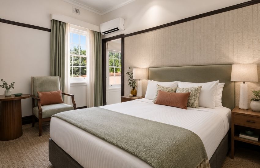 elegant peppers manor house room with garden views and classic charm