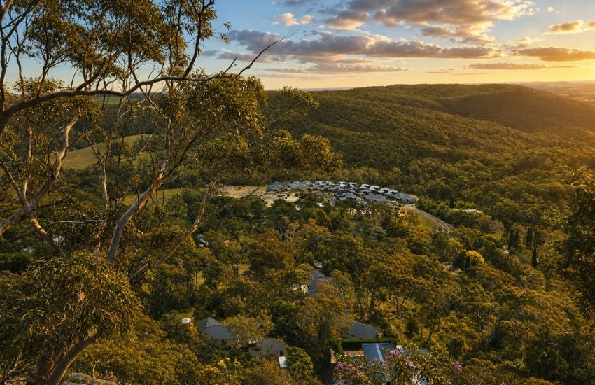 panoramic views from mount gibraltar lookout at golden hour