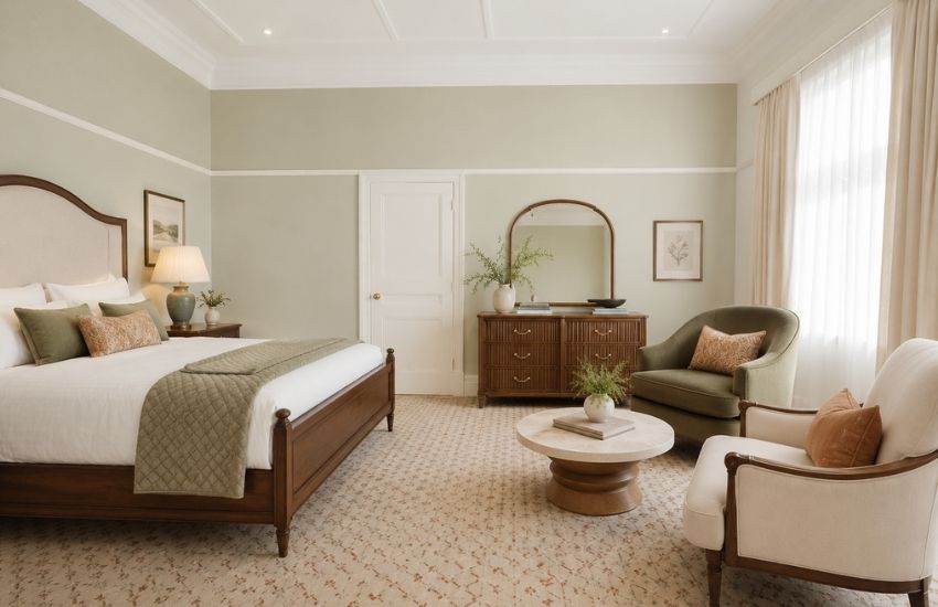 sophisticated the robertson hotel accommodation with warm neutral tones