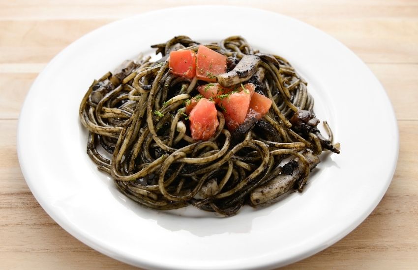 Squid Ink Pasta in Centennial Vineyards Restaurant