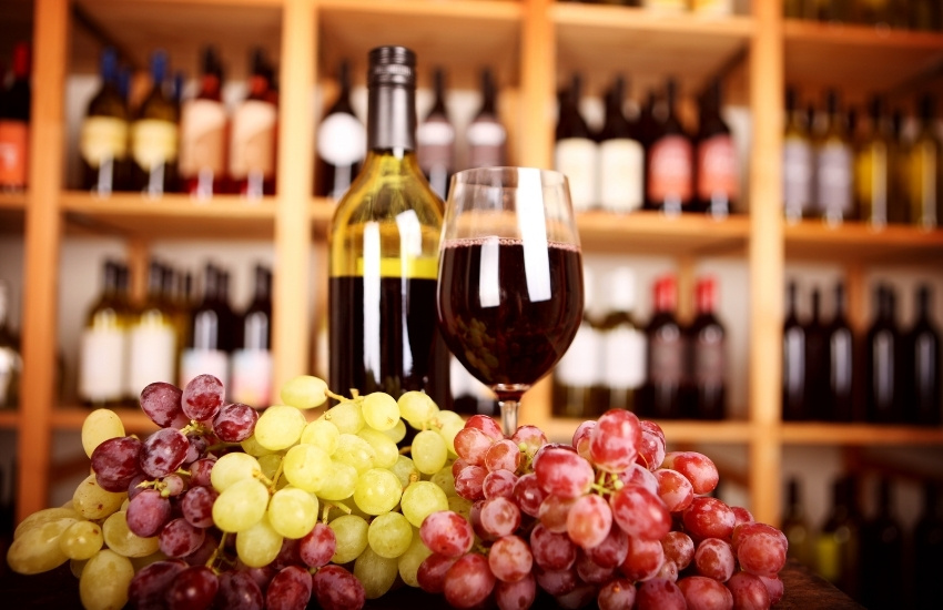 Regional wine display at the Horizontal Festival